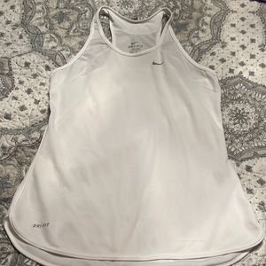 NIKE dri-fit tank white size small